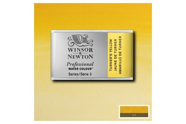 WINSOR Watercolour proff pan Turner Yellow 649 i gruppen SPORT, FRITID & HOBBY / Hobby / Mal & Tegn / Kunstnerfarver / Akvarel farver hos TP E-commerce Nordic AB (A09179)