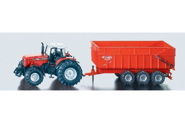 Massey-Ferguson med Släpvagn 1:87 i gruppen LEGETØJ, BØRN & BABY / Legetøj / Legetøjsbiler hos TP E-commerce Nordic AB (A09982)