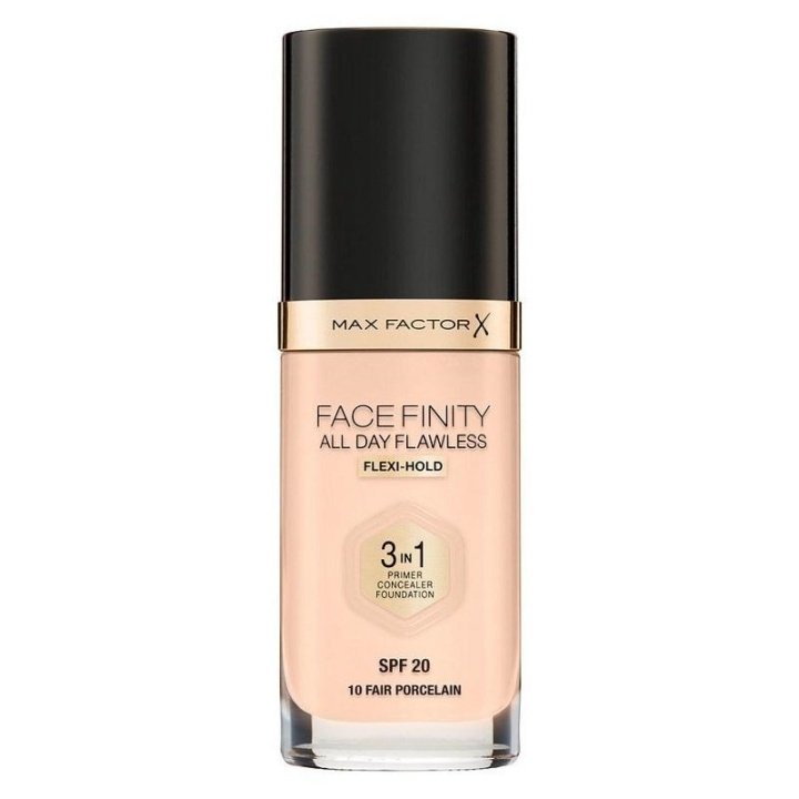 Max Factor Facefinity 3 In 1 Foundation 10 Fair Porcelain i gruppen SKØNHED & HELSE / Makeup / Makeup ansigt / Foundation hos TP E-commerce Nordic AB (A12094)