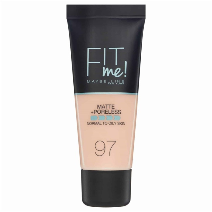 Maybelline Fit Me Matte + Poreless Foundation - 097 Natural Porcelain i gruppen SKØNHED & HELSE / Makeup / Makeup ansigt / Foundation hos TP E-commerce Nordic AB (A12134)