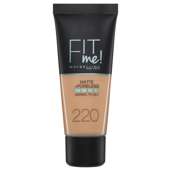 Maybelline Fit Me Matte + Poreless Foundation- 220 Natural Beige i gruppen SKØNHED & HELSE / Makeup / Makeup ansigt / Foundation hos TP E-commerce Nordic AB (A12138)