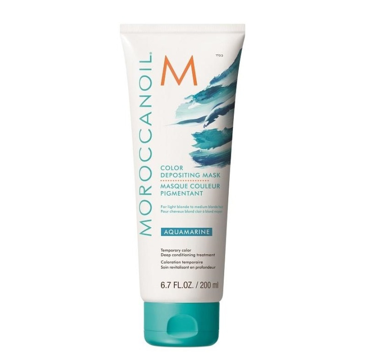 Moroccanoil Color Depositing Mask Aquamarine 200ml i gruppen SKØNHED & HELSE / Hår og styling / Hårpleje / Hårfarve / Hårfarve & Farve bombe hos TP E-commerce Nordic AB (A12284)