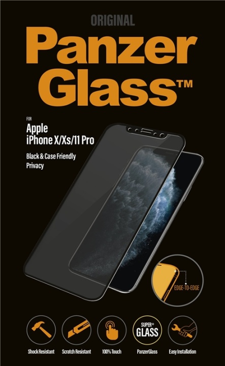 PanzerGlass P2664 skärmskydd Apple 1 styck i gruppen SMARTPHONES & TABLETS / Mobil Beskyttelse / Apple / iPhone X/XS / Skærmbeskyttelse hos TP E-commerce Nordic AB (A15491)