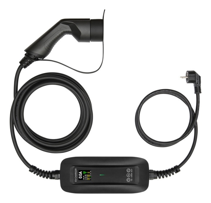 DELTACO e-Charge, cable Mode2, Schuko - type 2, 6-16A, 4+1,5M i gruppen BIL / Ladekabler og ladebokse til elbil hos TP E-commerce Nordic AB (A16676)