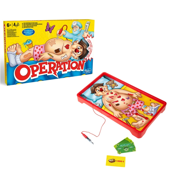 Hasbro Classic Operation i gruppen LEGETØJ, BØRN & BABY / Spil / Brætspil hos TP E-commerce Nordic AB (A18775)