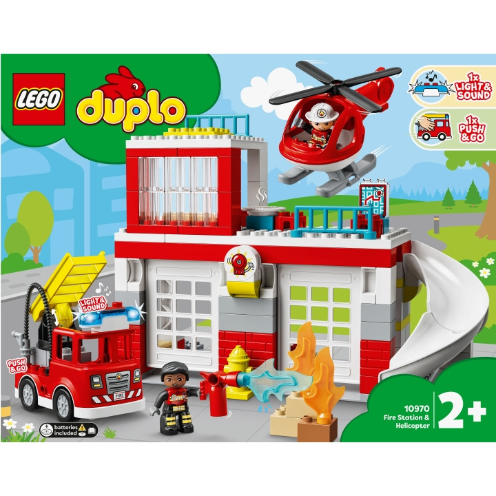 LEGO Duplo - Brandstation og helikopter 10970 i gruppen LEGETØJ, BØRN & BABY / Legetøj / Bygge legesager / Lego hos TP E-commerce Nordic AB (A18947)