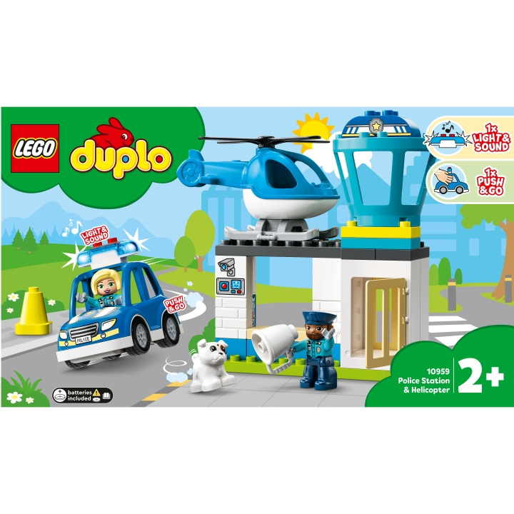 LEGO Duplo - Polisstation & Helikop i gruppen LEGETØJ, BØRN & BABY / Legetøj / Bygge legesager / Lego hos TP E-commerce Nordic AB (A18951)