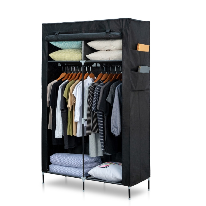 Herzberg HG-8012 Storage Wardrobe Black i gruppen HJEM, HUS & HAVE / Interiør / Opbevaring hos TP E-commerce Nordic AB (A19916)