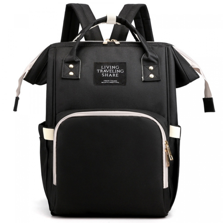 Herzberg HG-03190 Multifunction Mommy Diaper and Baby Bottle Bag - Black i gruppen LEGETØJ, BØRN & BABY / Pleje, sundhed og hygiejne / Pleje & hygiejne hos TP E-commerce Nordic AB (A20211)