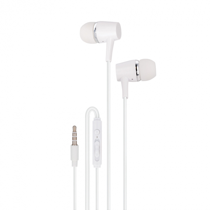 Setty wired earphones white i gruppen HJEMMEELEKTRONIK / Lyd & billede / Hovedtelefoner & Tilbehør / Hovedtelefoner hos TP E-commerce Nordic AB (A22497)