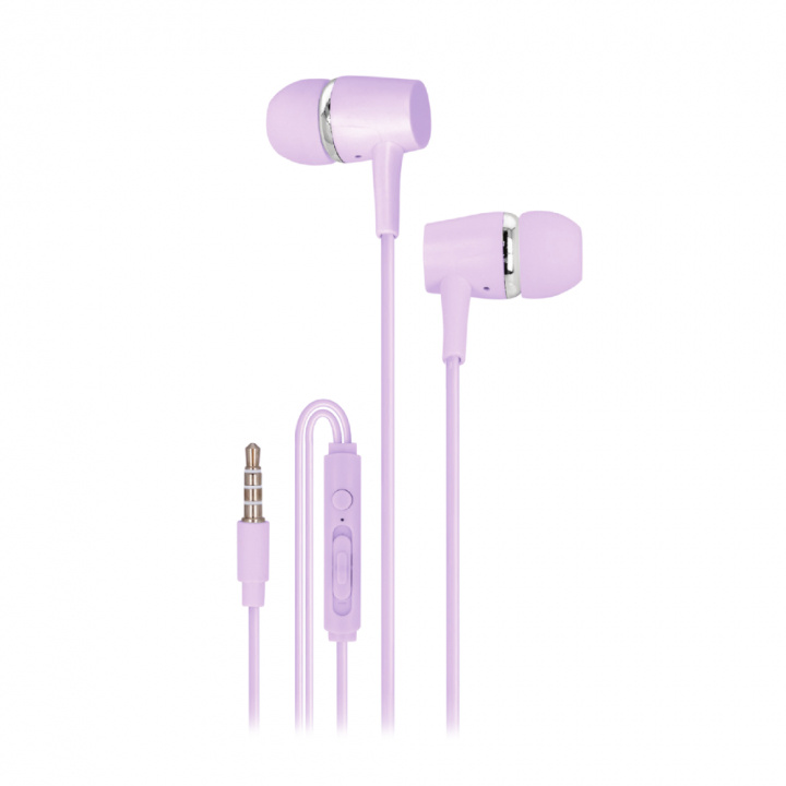 Setty wired earphones, Lilac i gruppen HJEMMEELEKTRONIK / Lyd & billede / Hovedtelefoner & Tilbehør / Hovedtelefoner hos TP E-commerce Nordic AB (A22498)