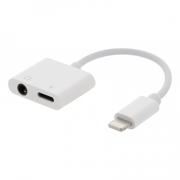 EPZI Lightning till 3.5mm ljud-adapter med laddning i gruppen SMARTPHONES & TABLETS / Opladere og kabler / Adaptere hos TP E-commerce Nordic AB (A22563)