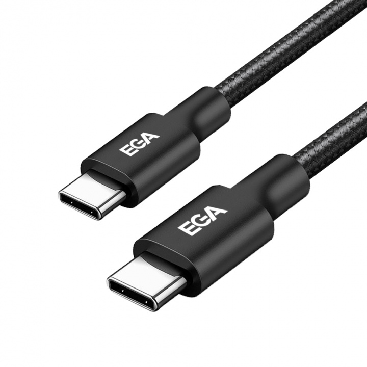 Snabbladdande USB-C till USB-C 6A 240W, 2 m, Svart i gruppen SMARTPHONES & TABLETS / Opladere og kabler / Kabler / Kabler Type C hos TP E-commerce Nordic AB (A22623)