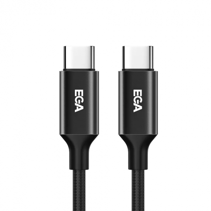 Snabbladdande USB-C till USB-C 3A , 1m, Svart i gruppen SMARTPHONES & TABLETS / Opladere og kabler / Kabler / Kabler Type C hos TP E-commerce Nordic AB (A22625)