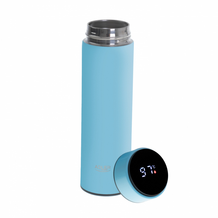 Adler AD 4506bl Thermal flask LED, 473ml, Blue i gruppen SPORT, FRITID & HOBBY / Friluftsliv / Termokander & vandflasker hos TP E-commerce Nordic AB (A22648)