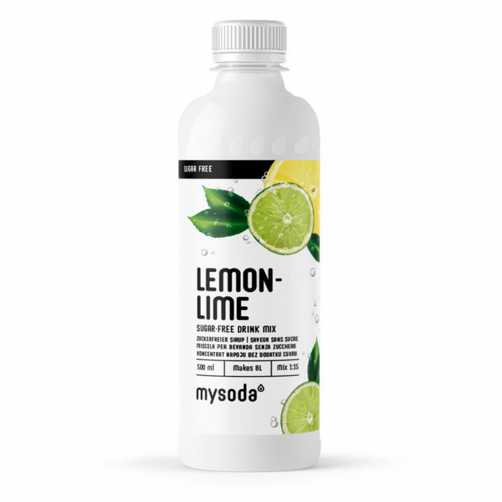 Mysoda Lemon-Lime Sugar Free 500 ml - Ger 8L dryck i gruppen HJEM, HUS & HAVE / Husholdningsapparater / Vand & Juice / Kulsyremaskiner / Smag hos TP E-commerce Nordic AB (A22687)