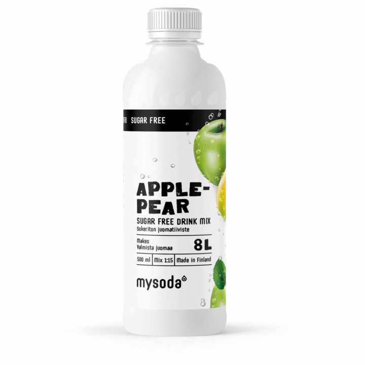 Mysoda Apple & Pear Sugar Free 500 ml - Ger 8L dryck i gruppen HJEM, HUS & HAVE / Husholdningsapparater / Vand & Juice / Kulsyremaskiner / Smag hos TP E-commerce Nordic AB (A22690)