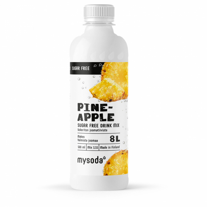 Mysoda Pineapple Sugar Free 500 ml - Ger 8L dryck i gruppen HJEM, HUS & HAVE / Husholdningsapparater / Vand & Juice / Kulsyremaskiner / Smag hos TP E-commerce Nordic AB (A22691)