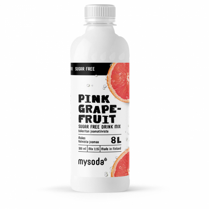 Mysoda Pink Grapefruit Sugar Free 500 ml - Ger 8L dryck i gruppen HJEM, HUS & HAVE / Husholdningsapparater / Vand & Juice / Kulsyremaskiner / Smag hos TP E-commerce Nordic AB (A22692)