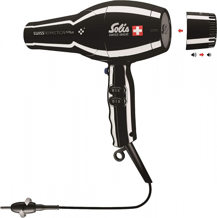 Solis Swiss Perfection Black Plus Hairdryer i gruppen SKØNHED & HELSE / Hår og styling / Styling værktøjer / Hårtørrere hos TP E-commerce Nordic AB (A22741)