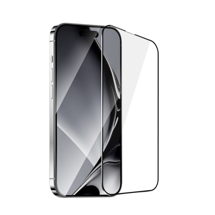 Tempered glass with metal frame for iPhone 16 i gruppen SMARTPHONES & TABLETS / Mobil Beskyttelse / Apple / iPhone 16 hos TP E-commerce Nordic AB (A22745)