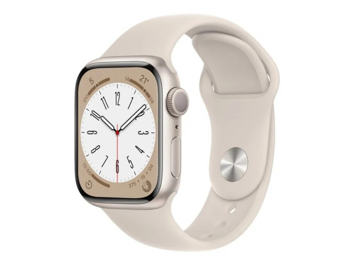 Apple Watch Series 8 41mm Starlight/Aluminium with Starlight Sportband GPS + Cellular i gruppen SMARTPHONES & TABLETS / Træning, hjem og fritid / Apple Watch & Tilbehør / Apple Watch hos TP E-commerce Nordic AB (A22765)