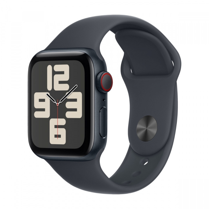 Apple Watch SE (2022) 40mm Midnight Aluminium with Midnight Sportband GPS + Cellular i gruppen SMARTPHONES & TABLETS / Træning, hjem og fritid / Apple Watch & Tilbehør / Apple Watch hos TP E-commerce Nordic AB (A22766)