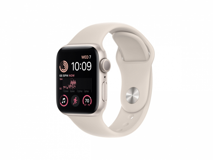 Apple Watch SE (2022) 40mm Starlight Aluminium with Starlight Sportband GPS i gruppen SMARTPHONES & TABLETS / Træning, hjem og fritid / Apple Watch & Tilbehør / Apple Watch hos TP E-commerce Nordic AB (A22767)