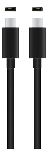 QNECT Thunderbolt 3 male - USB type C male, 0.5m i gruppen COMPUTERTILBEHØR / Kabler og adaptere / USB / USB-C hos TP E-commerce Nordic AB (A22857)