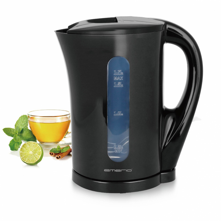 Emerio WK-123483 Water kettle 1.7L, Black i gruppen HJEM, HUS & HAVE / Husholdningsapparater / Vand & Juice / Elkedel hos TP E-commerce Nordic AB (A22886)