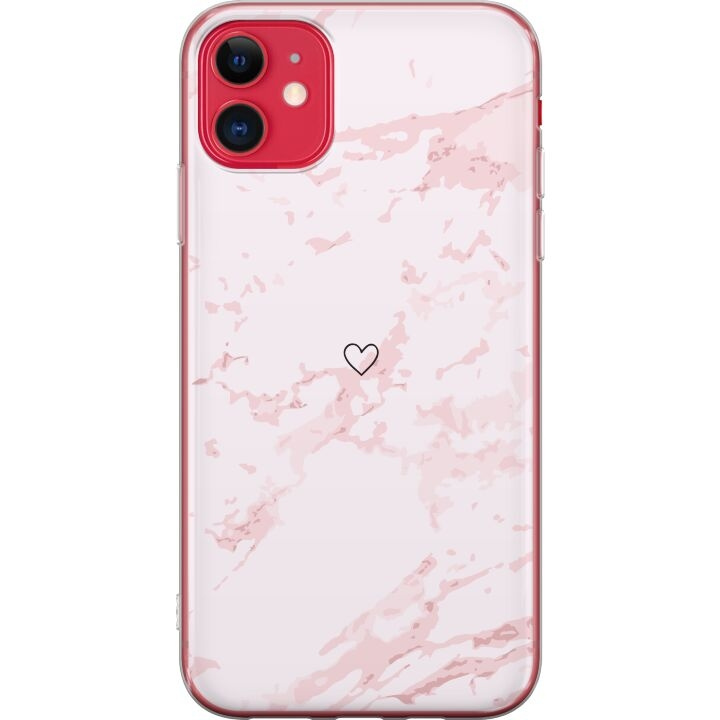 Mobilcover til Apple iPhone 11 med Rosa Hjerte motiv i gruppen SMARTPHONES & TABLETS / Mobil Beskyttelse / Apple / iPhone 11 hos TP E-commerce Nordic AB (A50050)