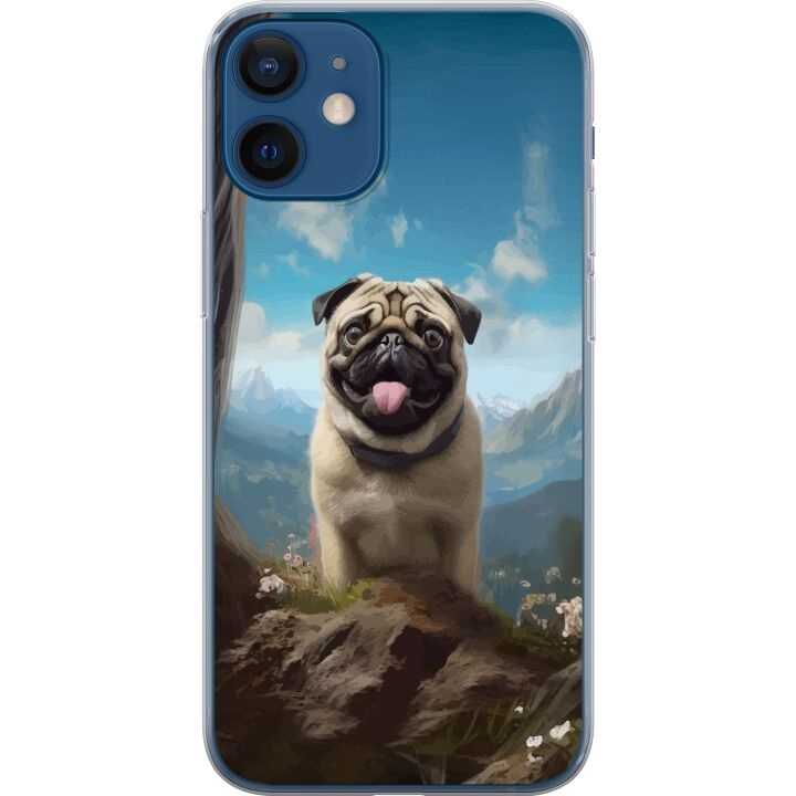 Mobilcover til Apple iPhone 12 med Glad Hund motiv i gruppen SMARTPHONES & TABLETS / Mobil Beskyttelse / Apple / iPhone 12 hos TP E-commerce Nordic AB (A50207)