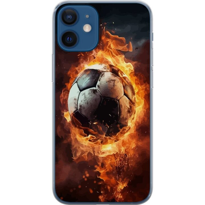 Mobilcover til Apple iPhone 12 med Fodbold motiv i gruppen SMARTPHONES & TABLETS / Mobil Beskyttelse / Apple / iPhone 12 hos TP E-commerce Nordic AB (A50210)