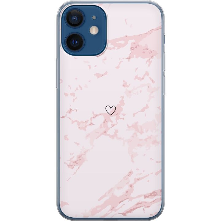 Mobilcover til Apple iPhone 12 med Rosa Hjerte motiv i gruppen SMARTPHONES & TABLETS / Mobil Beskyttelse / Apple / iPhone 12 hos TP E-commerce Nordic AB (A50212)