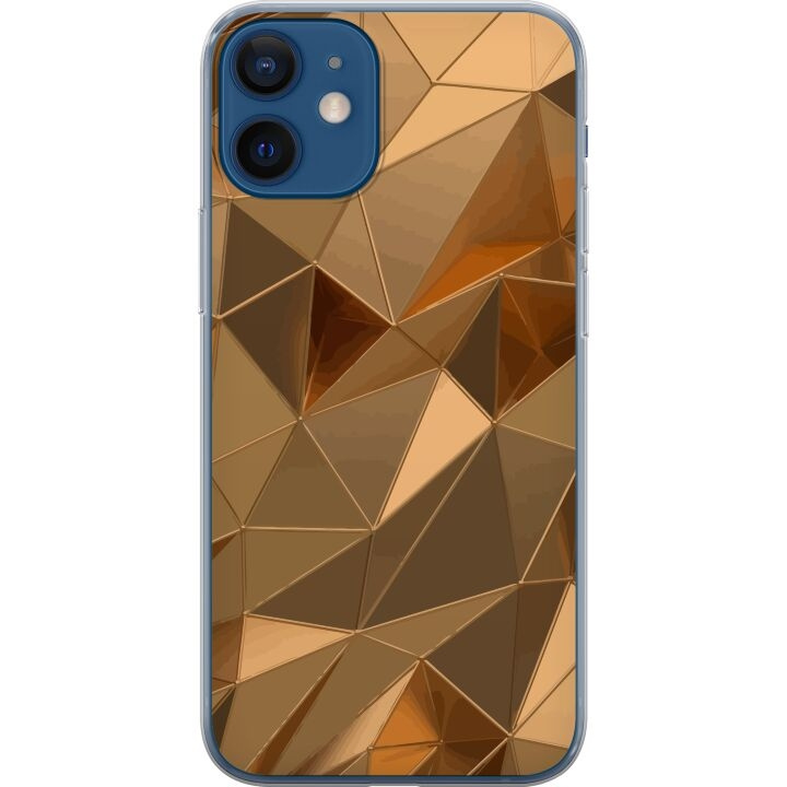 Mobilcover til Apple iPhone 12 med 3D Guld motiv i gruppen SMARTPHONES & TABLETS / Mobil Beskyttelse / Apple / iPhone 12 hos TP E-commerce Nordic AB (A50213)