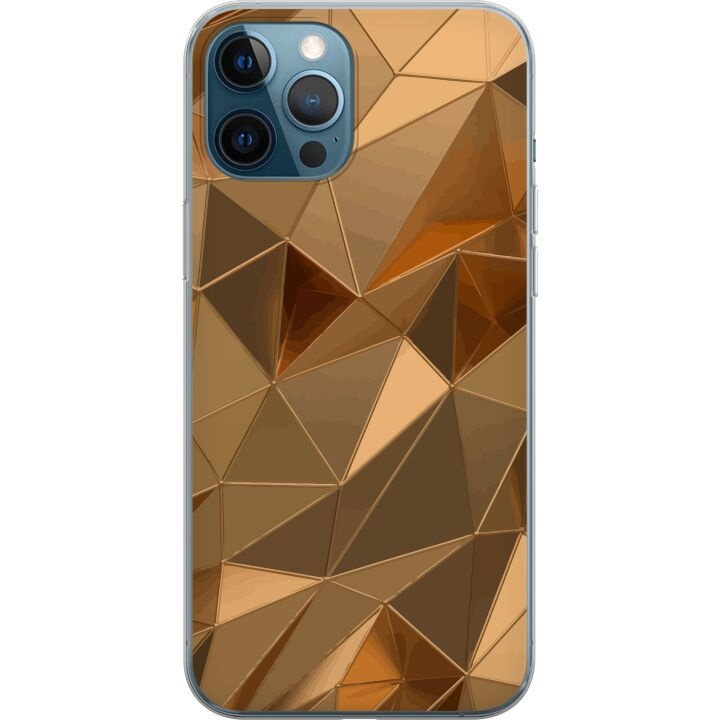 Mobilcover til Apple iPhone 12 Pro med 3D Guld motiv i gruppen SMARTPHONES & TABLETS / Mobil Beskyttelse / Apple / iPhone 12 hos TP E-commerce Nordic AB (A50321)