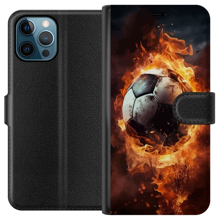 Tegnebogsetui til Apple iPhone 12 Pro Max med Fodbold motiv i gruppen SMARTPHONES & TABLETS / Mobil Beskyttelse / Apple / iPhone 12 Pro hos TP E-commerce Nordic AB (A50345)