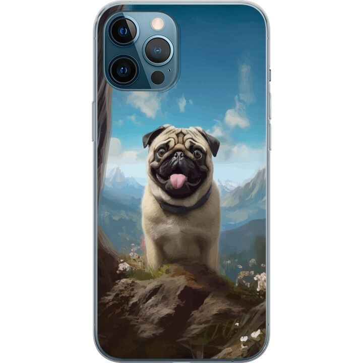 Mobilcover til Apple iPhone 12 Pro Max med Glad Hund motiv i gruppen SMARTPHONES & TABLETS / Mobil Beskyttelse / Apple / iPhone 12 Pro hos TP E-commerce Nordic AB (A50369)