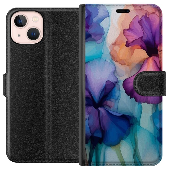 Tegnebogsetui til Apple iPhone 13 mini med Magiske blomster motiv i gruppen SMARTPHONES & TABLETS / Mobil Beskyttelse / Apple / iPhone 13 Mini hos TP E-commerce Nordic AB (A50435)