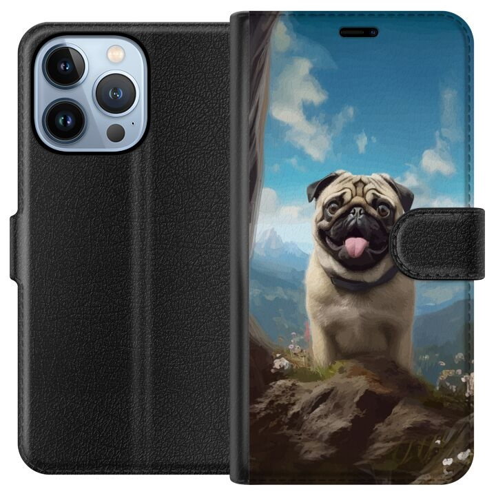 Tegnebogsetui til Apple iPhone 13 Pro med Glad Hund motiv i gruppen SMARTPHONES & TABLETS / Mobil Beskyttelse / Apple / iPhone 13 Pro hos TP E-commerce Nordic AB (A50504)