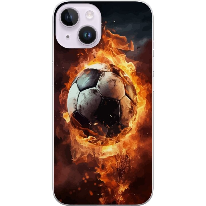 Mobilcover til Apple iPhone 14 med Fodbold motiv i gruppen SMARTPHONES & TABLETS / Mobil Beskyttelse / Apple / iPhone 14 hos TP E-commerce Nordic AB (A50642)