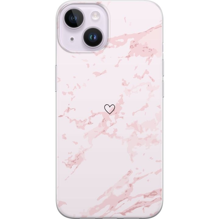 Mobilcover til Apple iPhone 14 med Rosa Hjerte motiv i gruppen SMARTPHONES & TABLETS / Mobil Beskyttelse / Apple / iPhone 14 hos TP E-commerce Nordic AB (A50644)