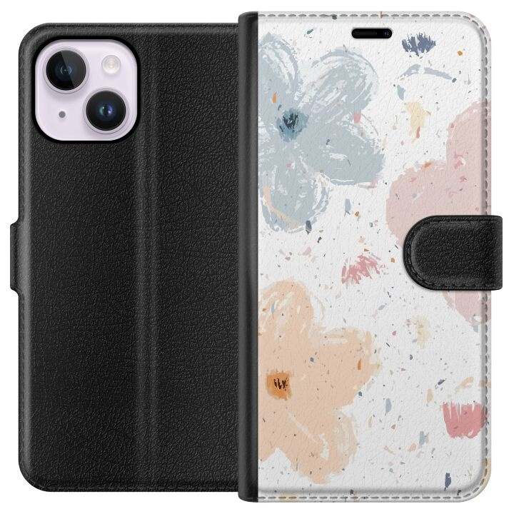 Tegnebogsetui til Apple iPhone 14 Plus med Blomster motiv i gruppen SMARTPHONES & TABLETS / Mobil Beskyttelse / Apple / iPhone 14 hos TP E-commerce Nordic AB (A50714)