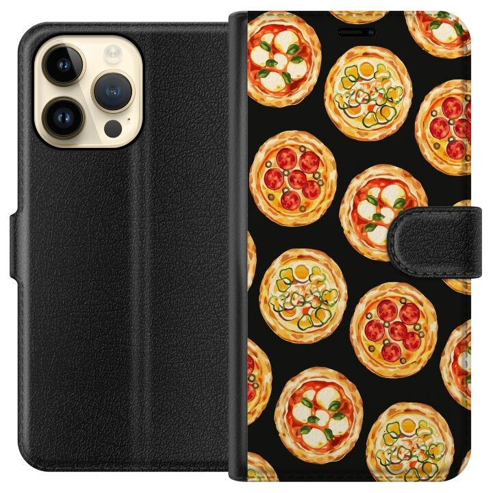 Tegnebogsetui til Apple iPhone 14 Pro Max med Pizza motiv i gruppen SMARTPHONES & TABLETS / Mobil Beskyttelse / Apple / iPhone 14 hos TP E-commerce Nordic AB (A50769)