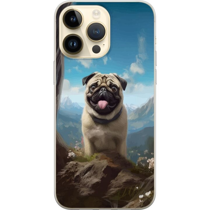 Mobilcover til Apple iPhone 15 Pro Max med Glad Hund motiv i gruppen SMARTPHONES & TABLETS / Mobil Beskyttelse / Apple / iPhone 15 hos TP E-commerce Nordic AB (A51017)