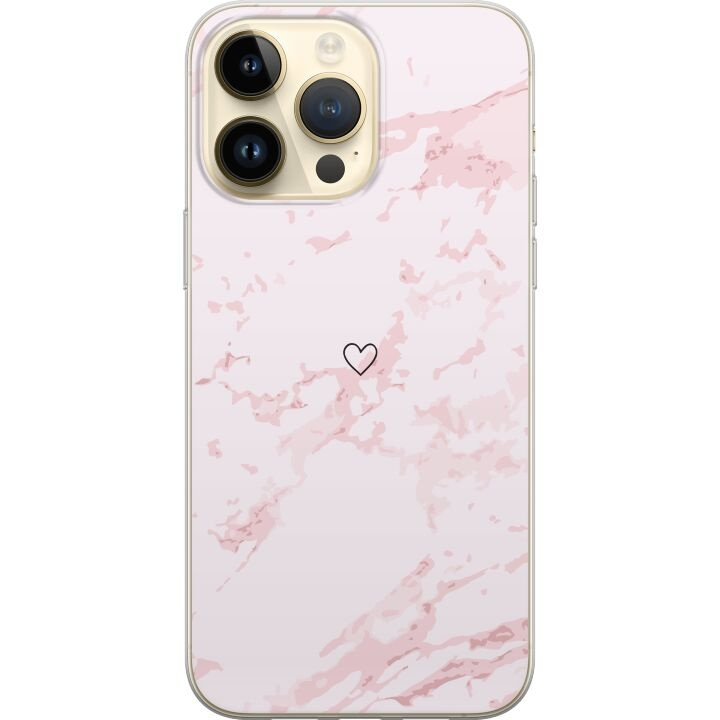 Mobilcover til Apple iPhone 15 Pro Max med Rosa Hjerte motiv i gruppen SMARTPHONES & TABLETS / Mobil Beskyttelse / Apple / iPhone 15 hos TP E-commerce Nordic AB (A51022)