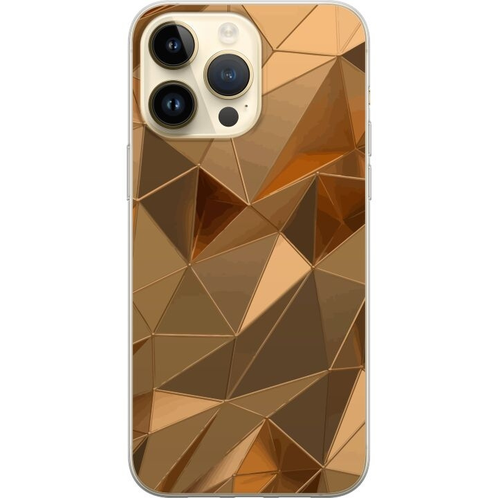 Mobilcover til Apple iPhone 15 Pro Max med 3D Guld motiv i gruppen SMARTPHONES & TABLETS / Mobil Beskyttelse / Apple / iPhone 15 hos TP E-commerce Nordic AB (A51023)