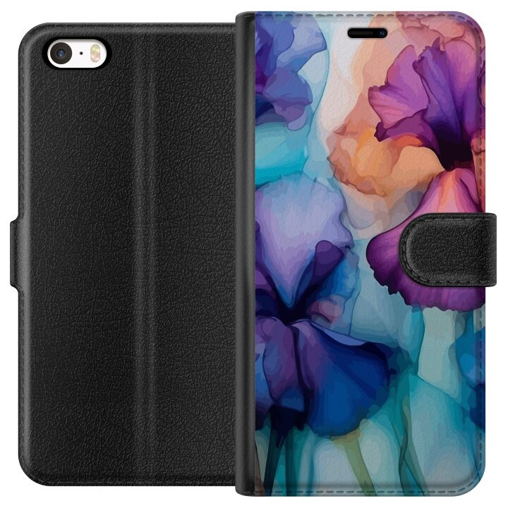 Tegnebogsetui til Apple iPhone 5 med Magiske blomster motiv i gruppen SMARTPHONES & TABLETS / Mobil Beskyttelse / Apple / iPhone 5/5S/SE hos TP E-commerce Nordic AB (A51083)