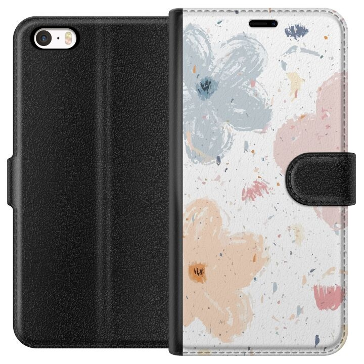 Tegnebogsetui til Apple iPhone 5 med Blomster motiv i gruppen SMARTPHONES & TABLETS / Mobil Beskyttelse / Apple / iPhone 5/5S/SE hos TP E-commerce Nordic AB (A51092)