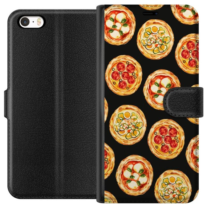 Tegnebogsetui til Apple iPhone 5 med Pizza motiv i gruppen SMARTPHONES & TABLETS / Mobil Beskyttelse / Apple / iPhone 5/5S/SE hos TP E-commerce Nordic AB (A51093)